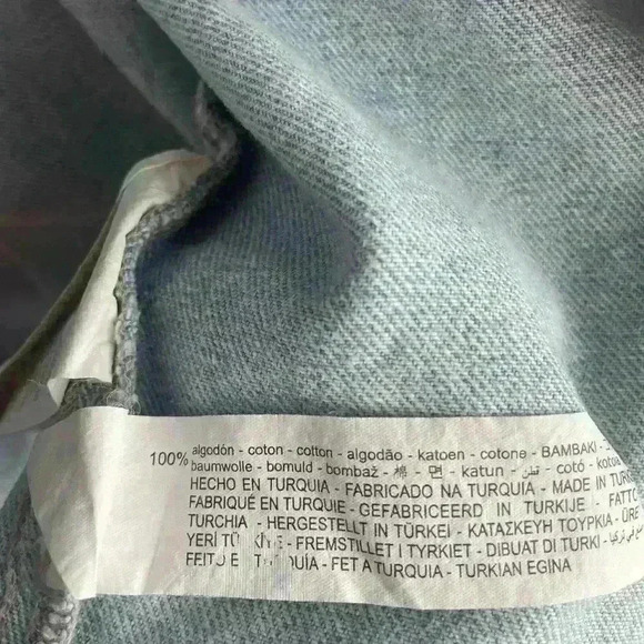 Zara Denim Overshirt 100% cotton size  M Oversized Blue washed Shacket Jacket - Picture 8 of 9